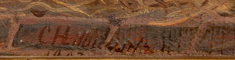 Okänd konstnär, olja på duk sig signerad och daterad 1883, efter Harry Hall.