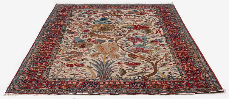 Matta semiantik Ghom, part silk, ca 209 x 136 cm.