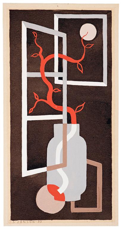 Sven Jonson, Composition with vase in window.