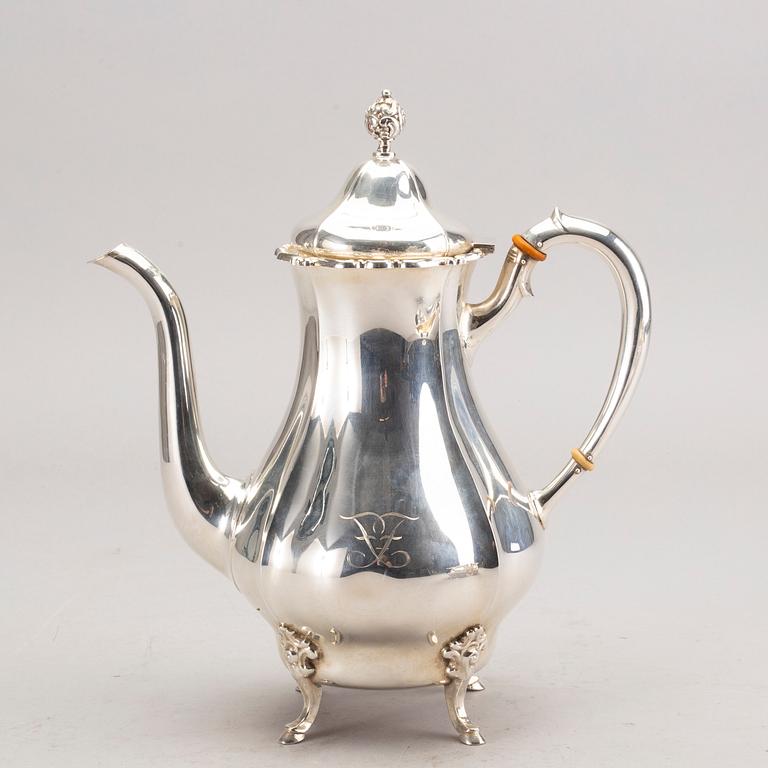 KAFFESERVIS, 3 delar, silver, K Andersson, 1936.