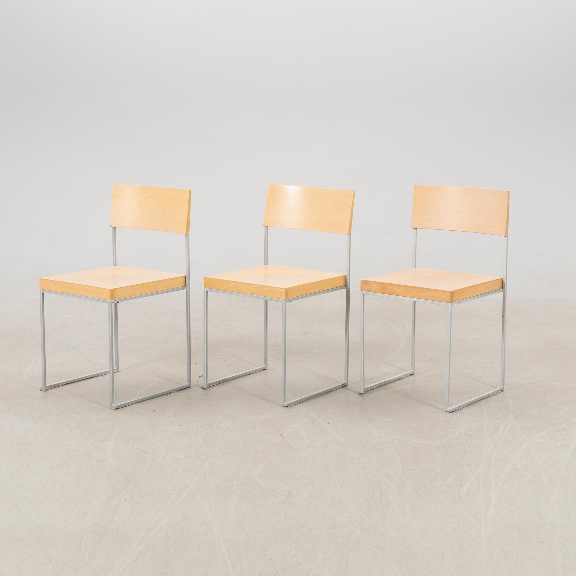 Enzo Berti, chairs 6 pcs "CUBA", Lapalma, Italy late 20th century.