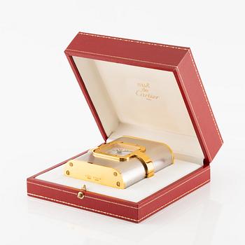 Cartier, Santos de Cartier "Pendulette", table clock, approx. 67 x 85 x 28 mm.