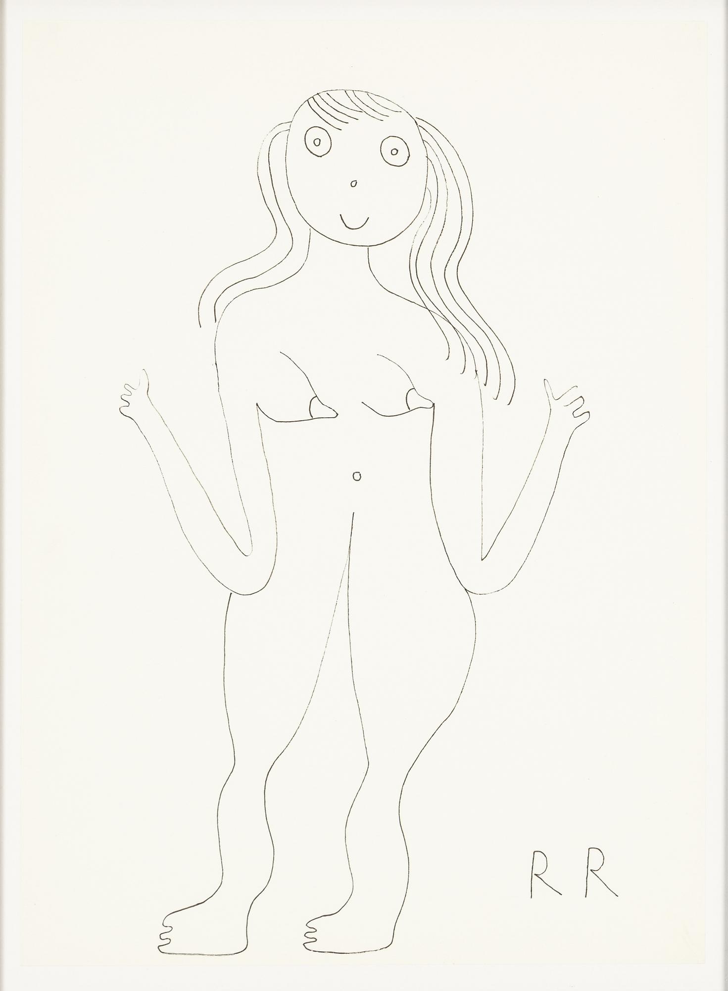 Roger Risberg, indian ink drawing, signed. Executed in 2008.