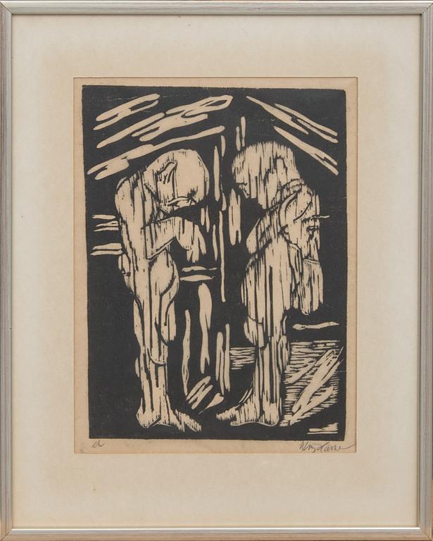 SVEND WIIG HANSEN, 3 st, träsnitt.