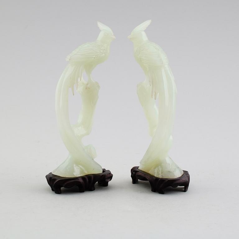 FIGURER, 1 par, nefrit, Kina.