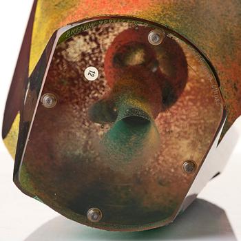 Kjell Engman, a unique sandblasted glass sculpture, Kosta Boda, Signed.