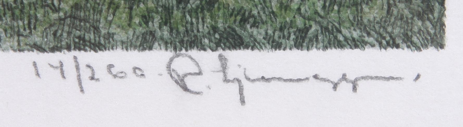 REINHOLD LJUNGGREN, färglitografi, sign o numr 14/260.