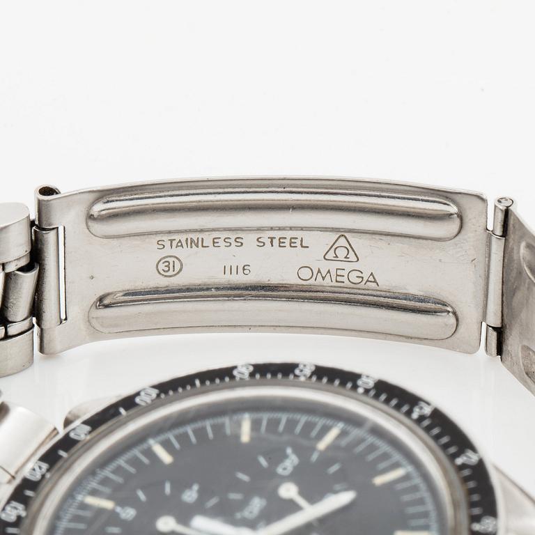 OMEGA, Speedmaster, chronograph, "Straight Writing", "Tachymeter Base 1000".