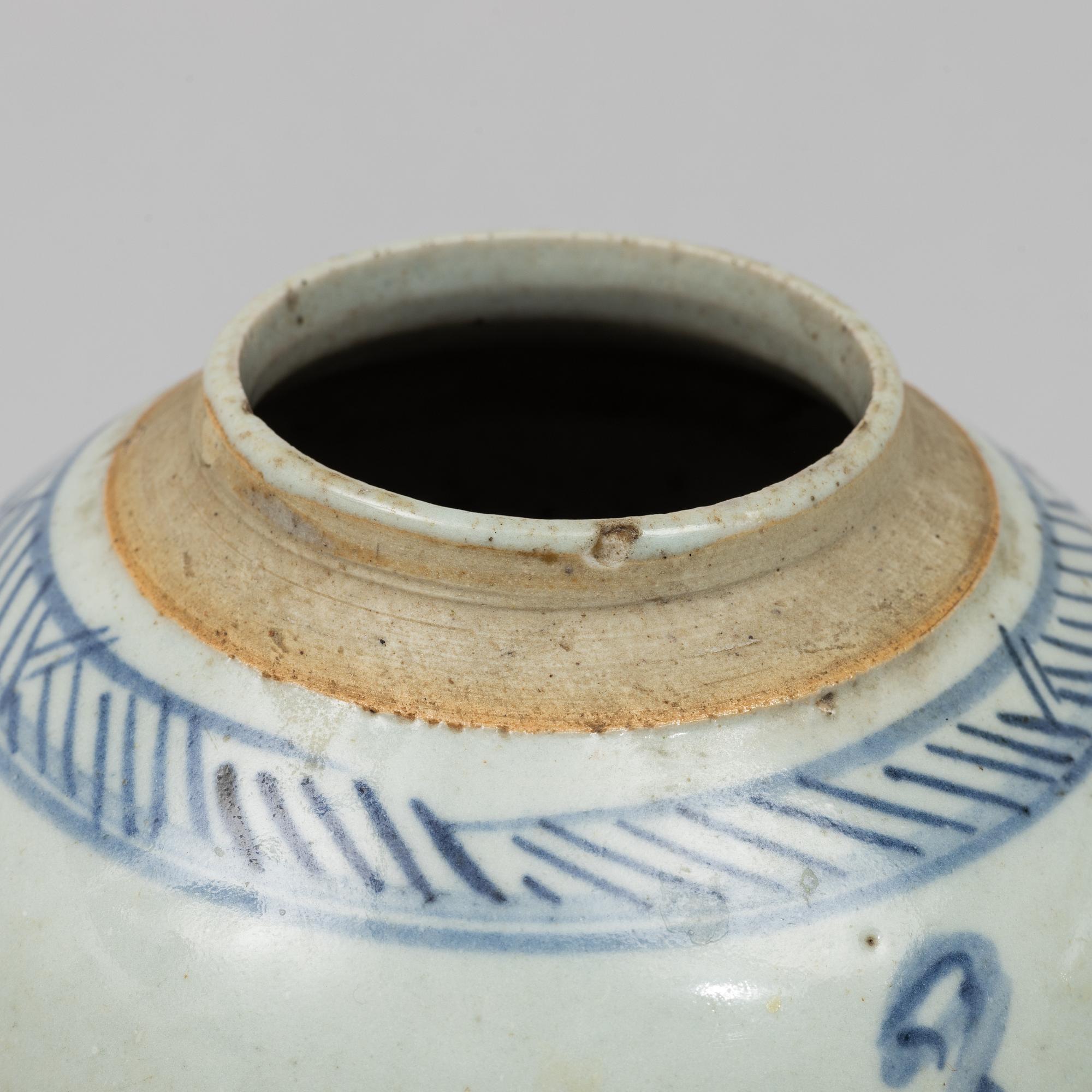 Two blue and white porcelain ginger jars, Qing dynasty, China, 19th century.