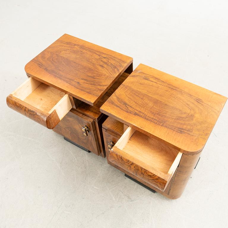 Nightstands, a pair, first half of the 20th century.