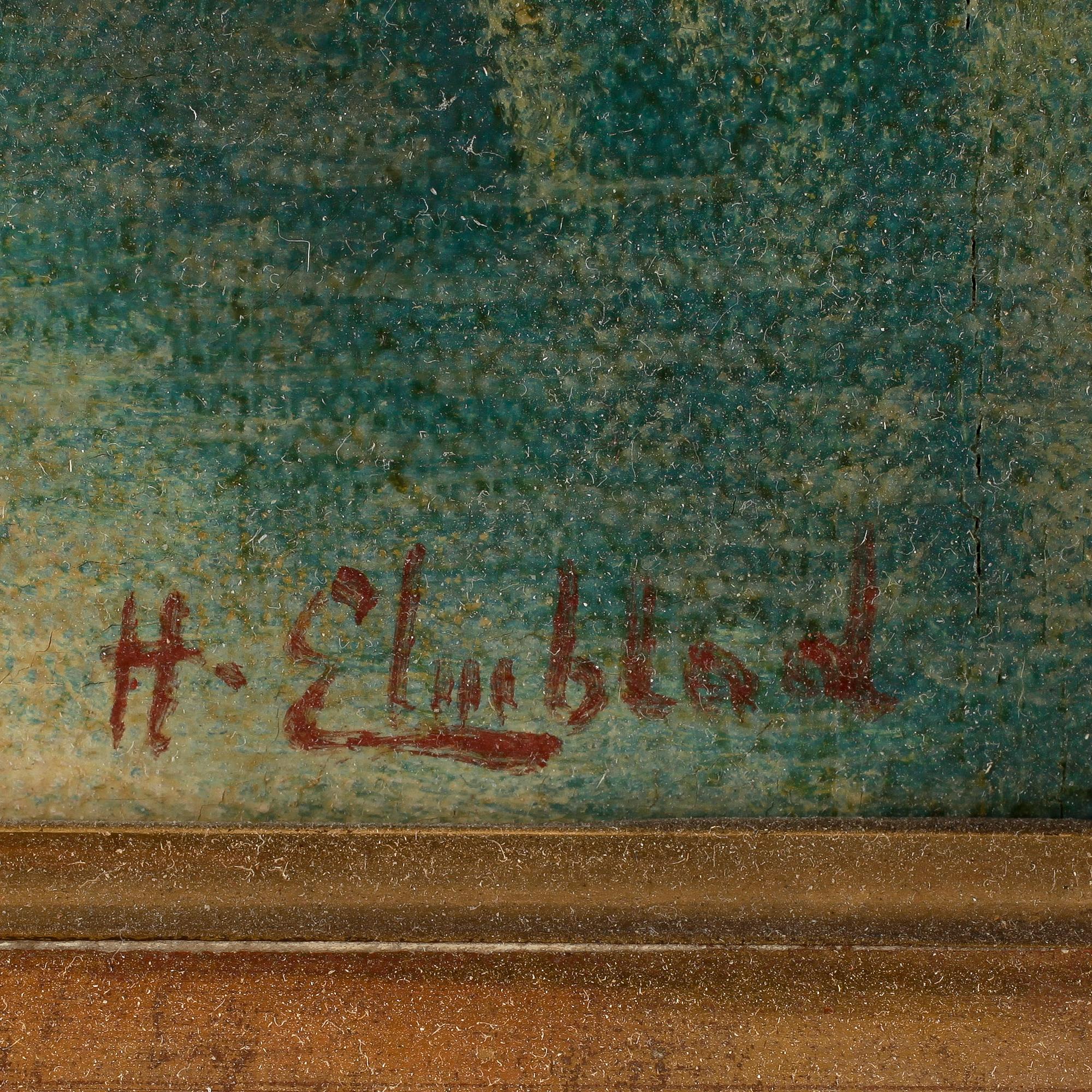 H. ELMBLAD, olja på duk, signerad, 1800-tal.