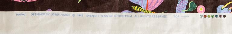 Josef Frank, Textil "Hawaii, linne ca  140x400 cm (uppskattad).