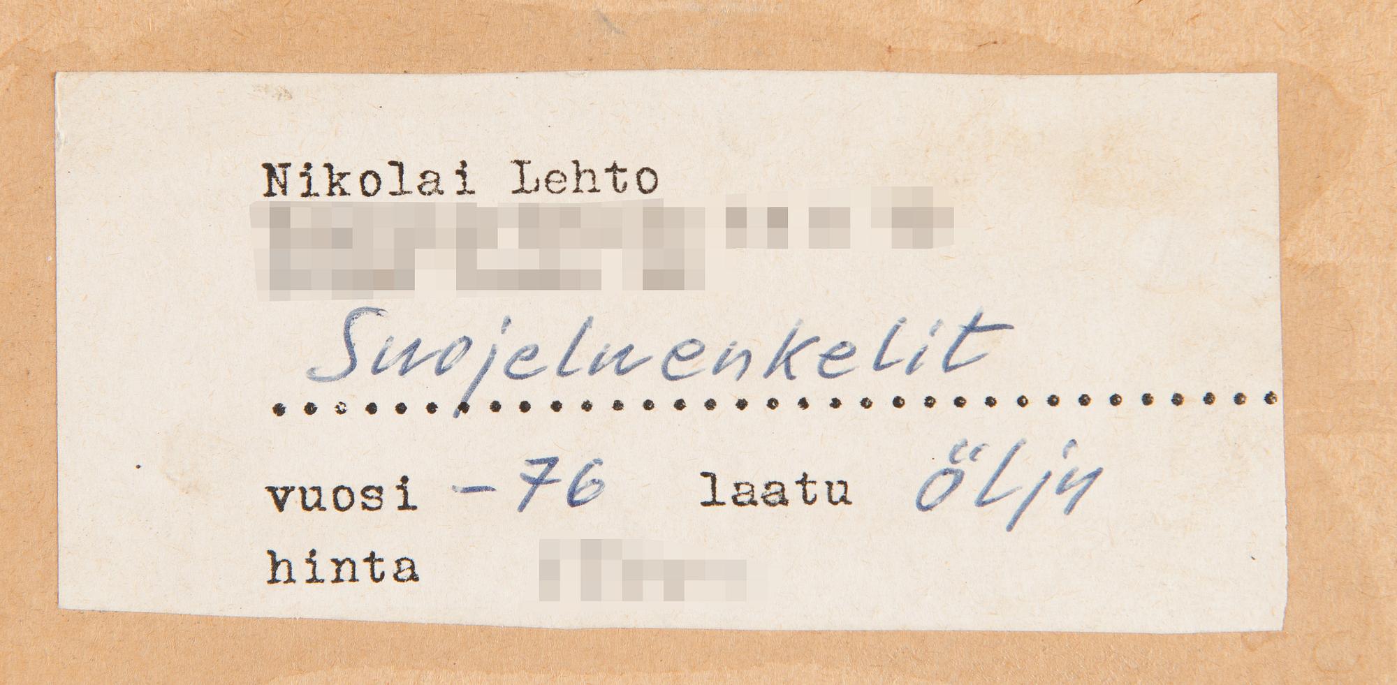 Nikolai Lehto, "Suojelusenkelit" (The Guardian Angels).