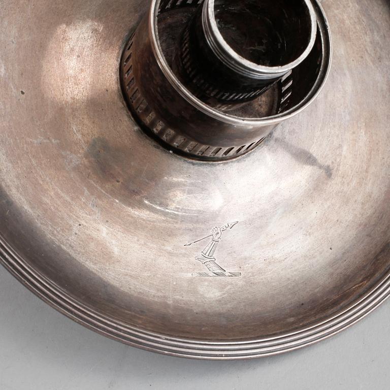 NATTLJUSSTAKE, silver, London, George III, 1799, vikt 237 g.