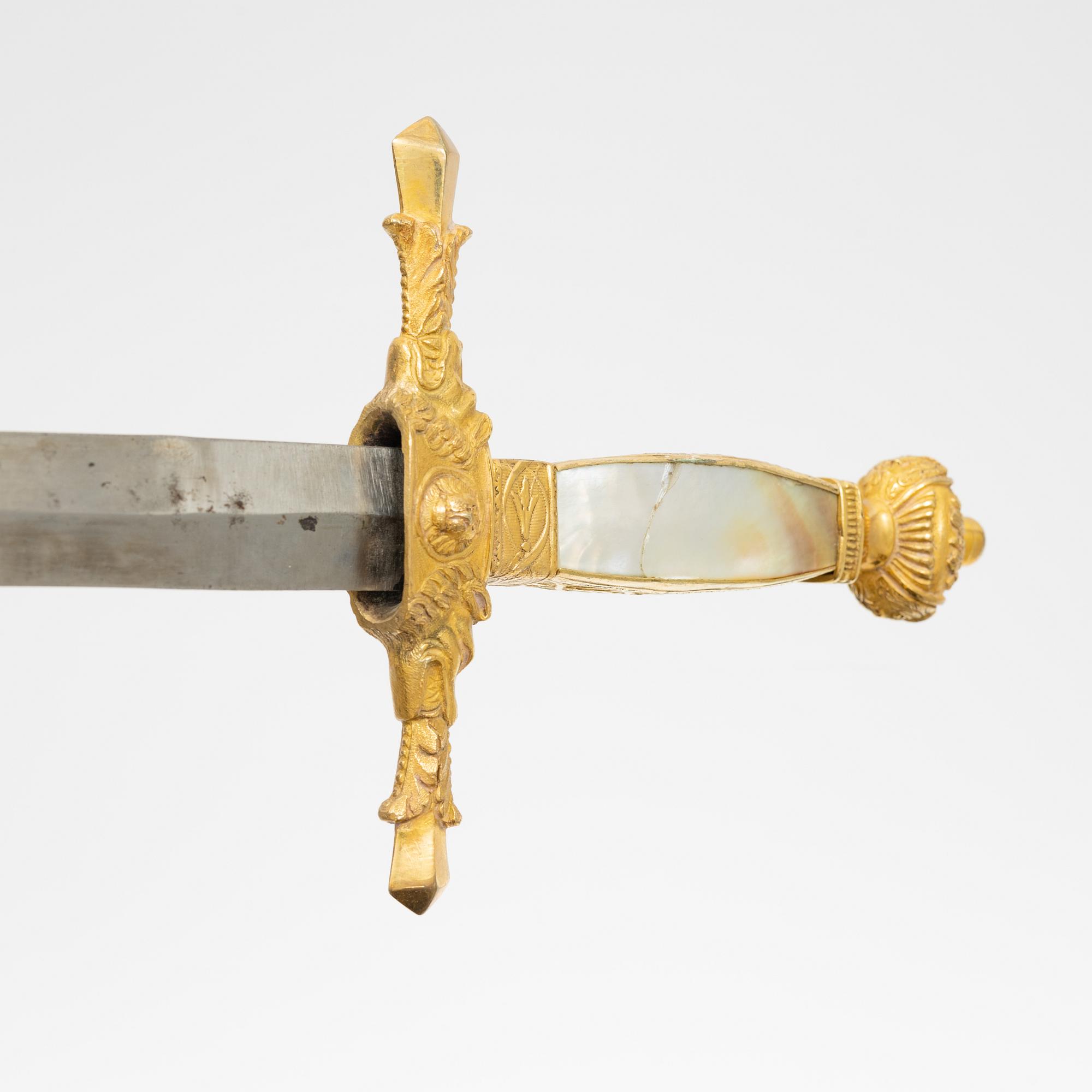 A  smallsword, 19th Century, with scabbard.