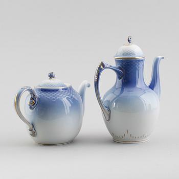 KAFFEKANNA SAMT TEKANNA, porslin, "Måsen", Bing & Gröndahl, Danmark.
