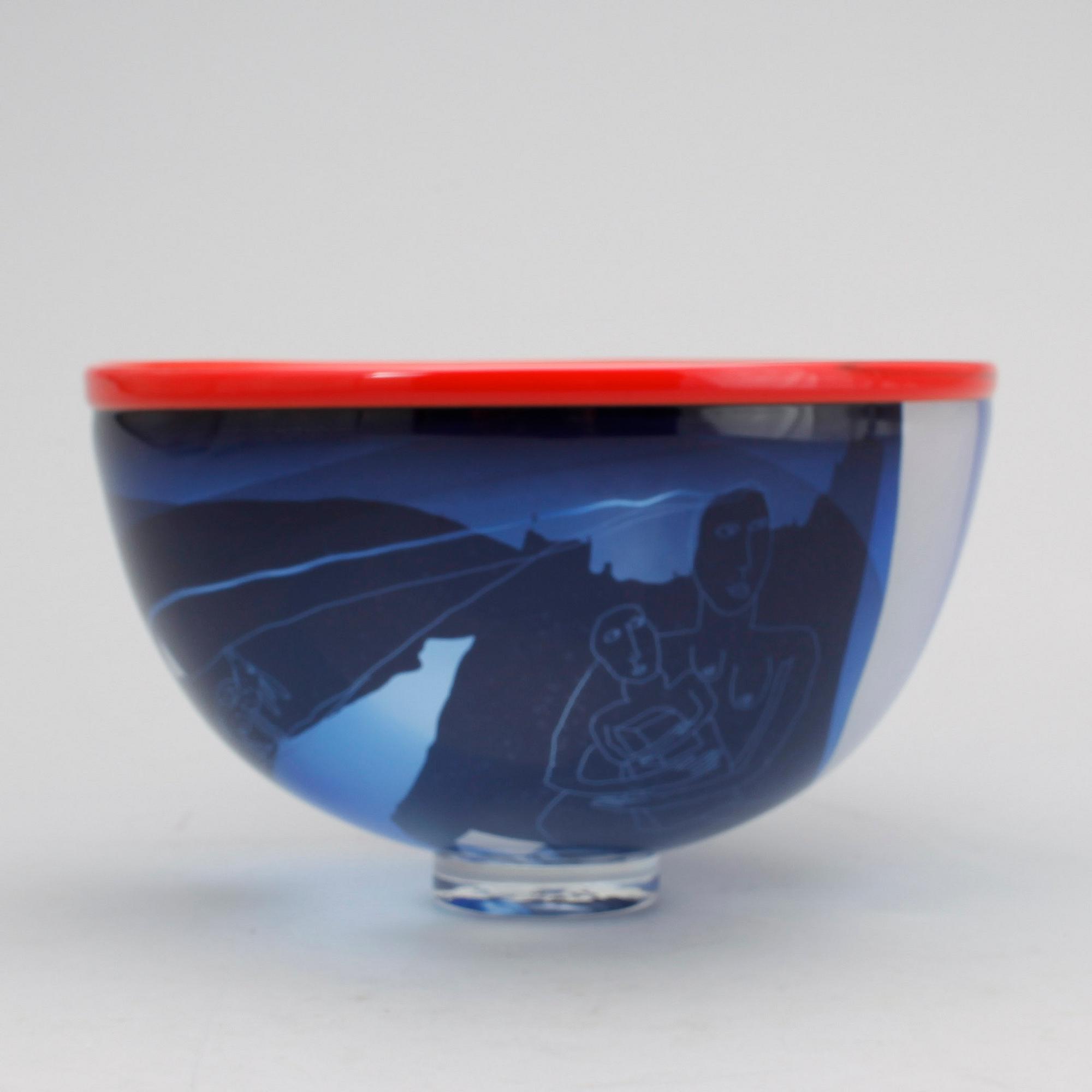 SKÅL, glas, Ann Wärff, signerad.