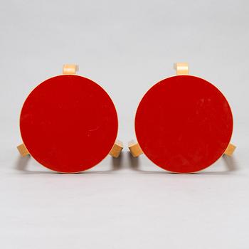 Alvar Aalto, klaffbord "DL82" och pallar, 6 st "60",  O.Y. Huonekalu-ja Rakennustyötehdas A.B 1900-talets mitt.