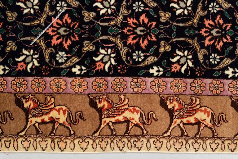 Matto, semi-antique Tabriz, "The four seasons", ca 261 x 175 cm.