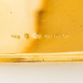 W.A. Bolin a case 18K gold with enamel, 1920.