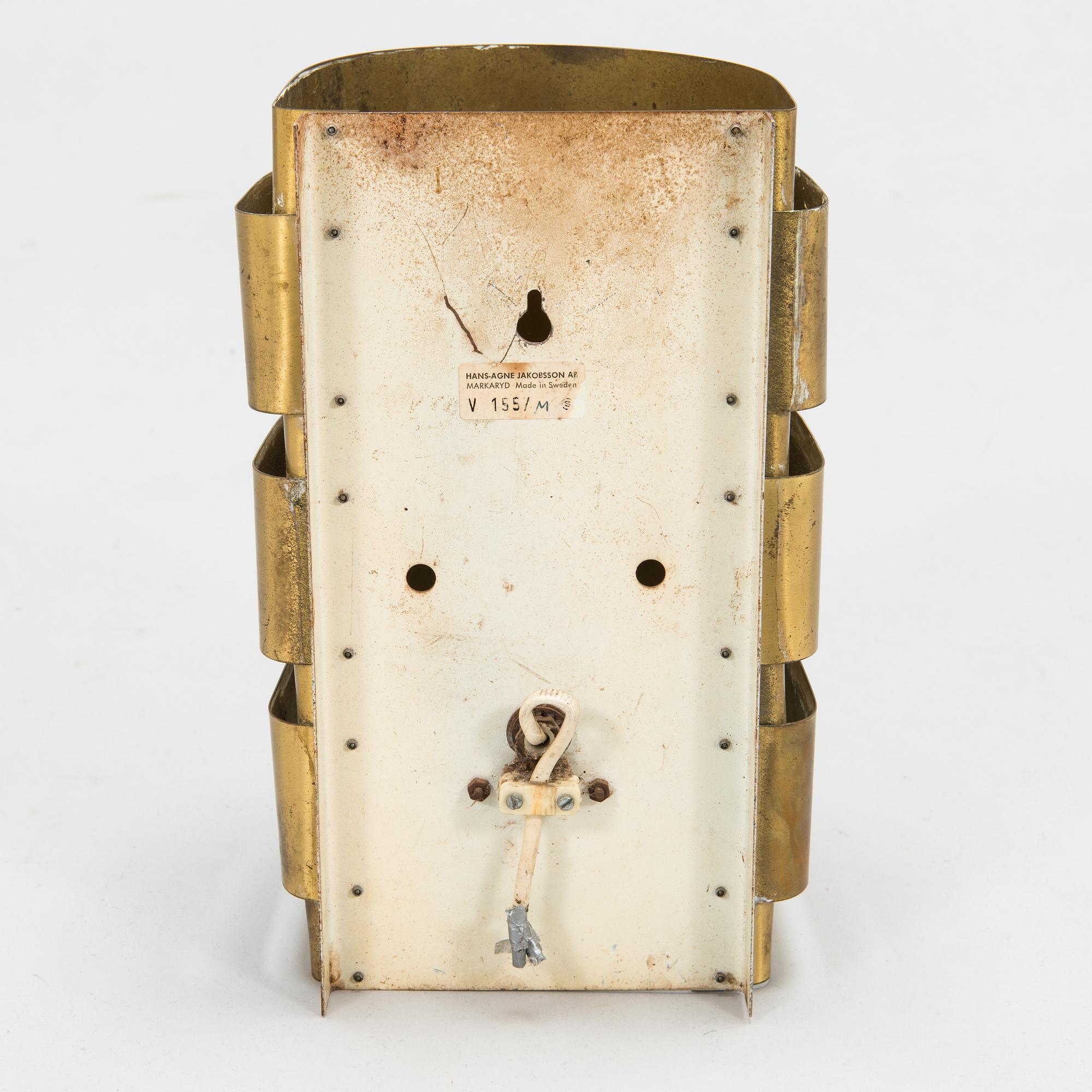 Hans-Agne Jakobsson, vägglampa, modell V155/M, Markaryd 1960-tal.
