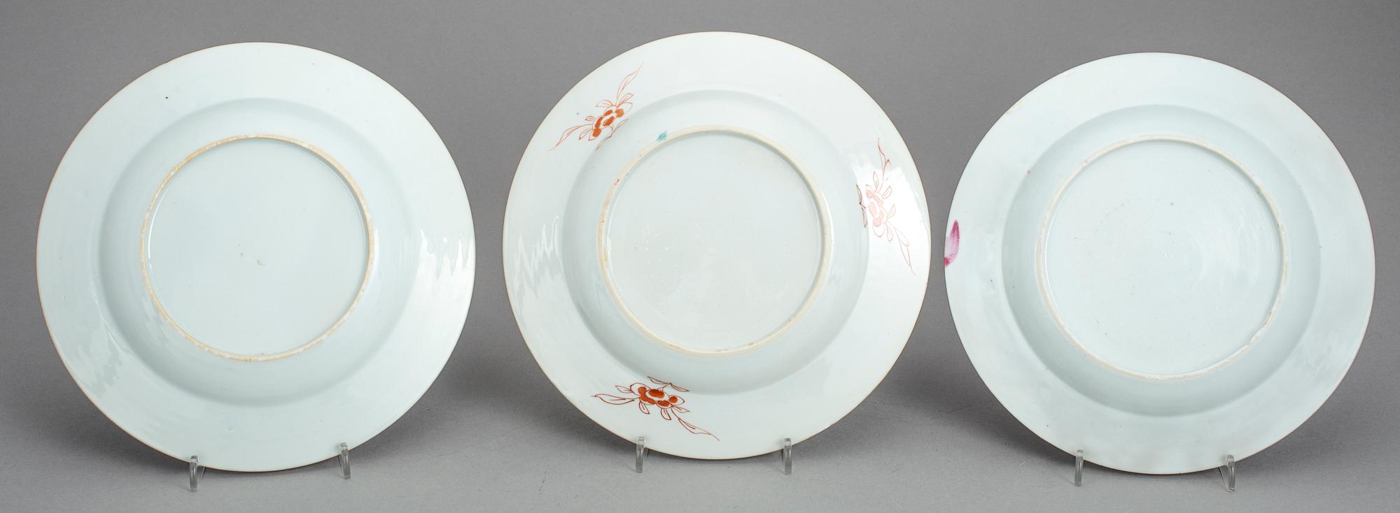 TALLRIKAR, 10 st, porslin, Qianlong, Kina 1700-tal.
