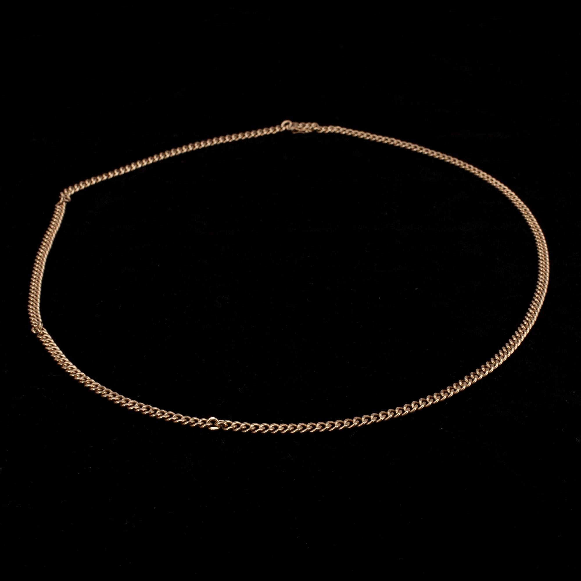 HALSKED, "pansar" 18K guld. Kultasepät Silvan Oy, Finland 1998 handgjord. Vikt 57,6 g.