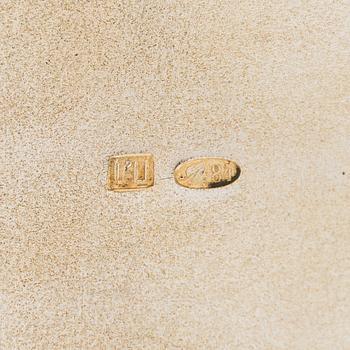 Cigarettetui, silver, Moskva, oidentifierad mästare, kontrollsämpel 1908-26.