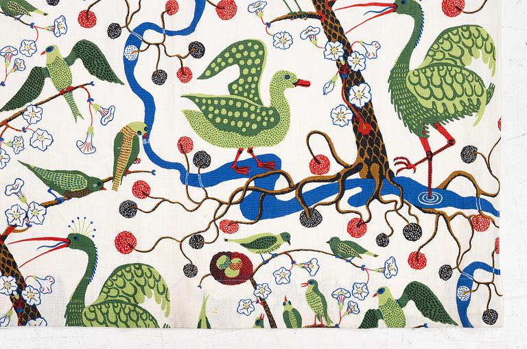 Josef Frank, a 'Gröna Fåglar' curtain, Svenskt Tenn.