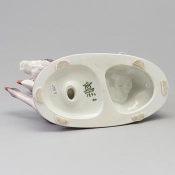 FIGURIN, porslin. "Gåsflicka", JP Dahl Jensen, Danmark, 1940-tal.