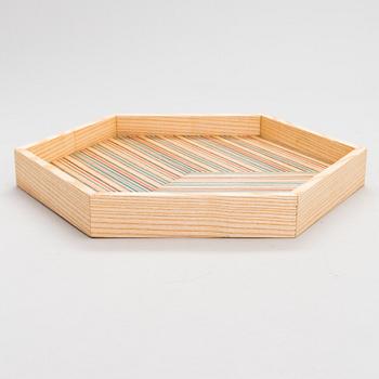 ALEKSI PUUSTINEN, 'Hexagon Tray', signed.