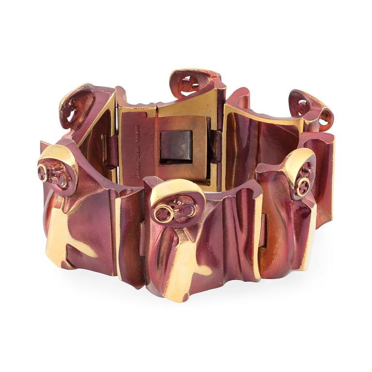 Björn Weckström, A BRACELET, fire bronze, "Maginot" Lapponia 1971.