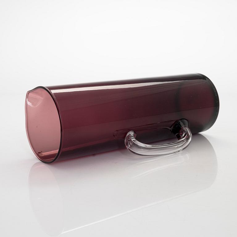 Timo Sarpaneva, dricksglas, 6 st, samt tillbringare, i-serien, Iittala tidigt 1960-tal.