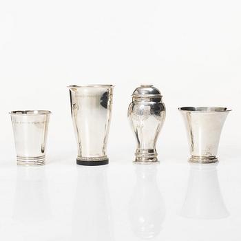 Bägare, 7 st, silver, GAB, 1900-tal.