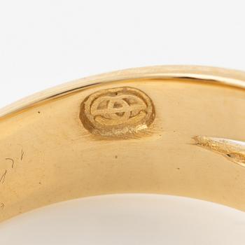 Ring, Engelbert, 18K gold with brilliant-cut diamonds 0.24 ct total, Stockholm 1996.