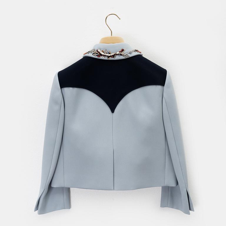 Miu Miu, a pearl embroidered jacket, size 38.