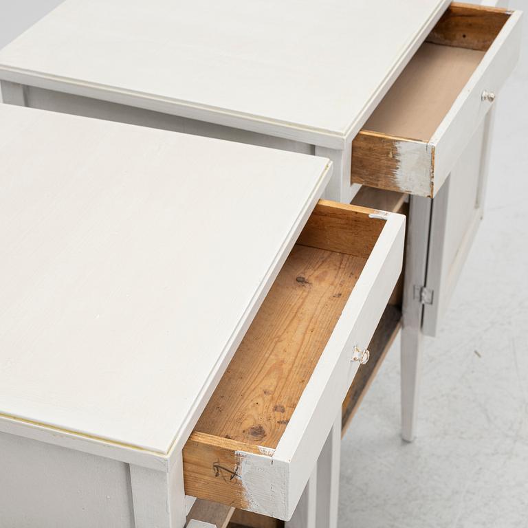 Nightstands, a pair, 20th century.