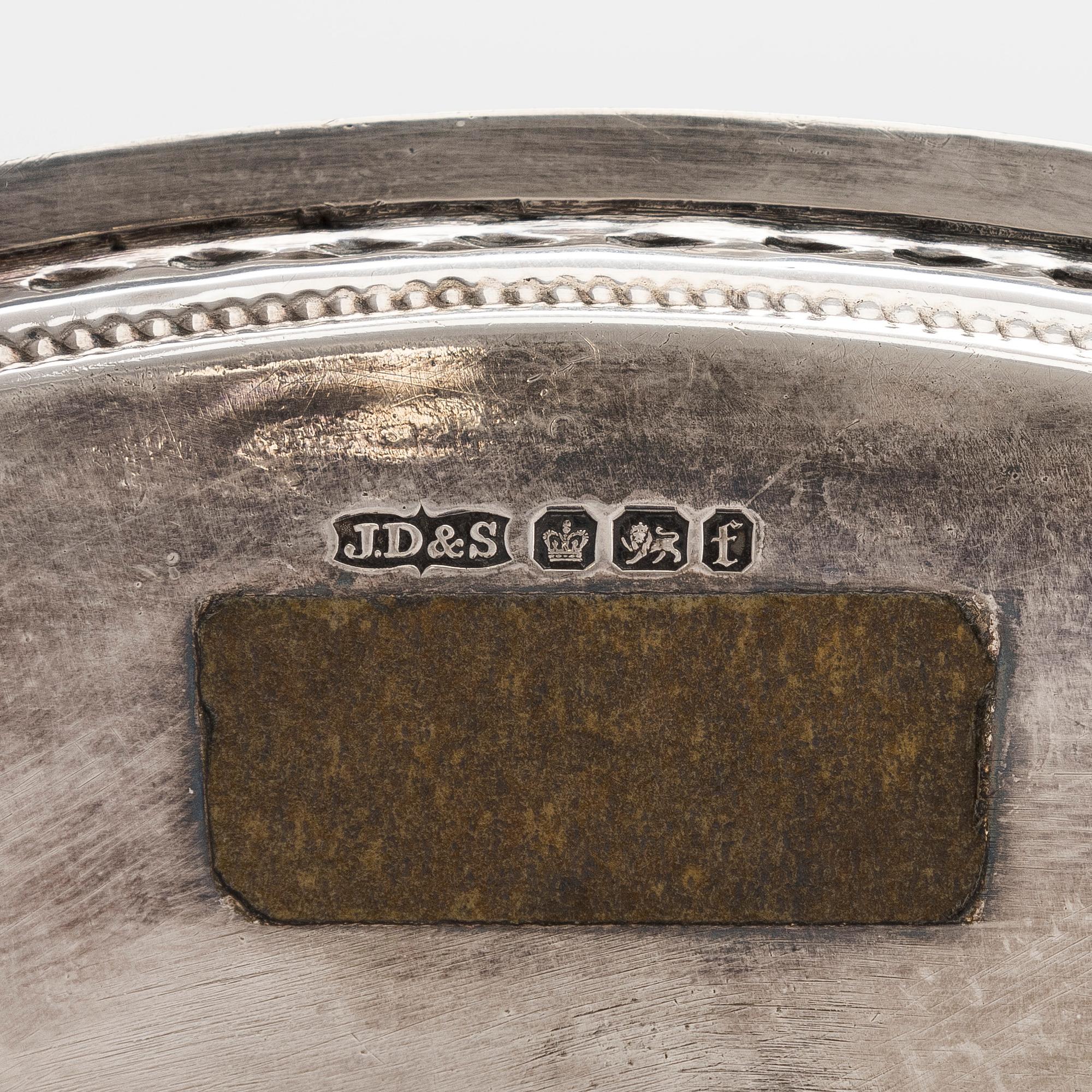 Fat, 3 st, sterling silver, England.