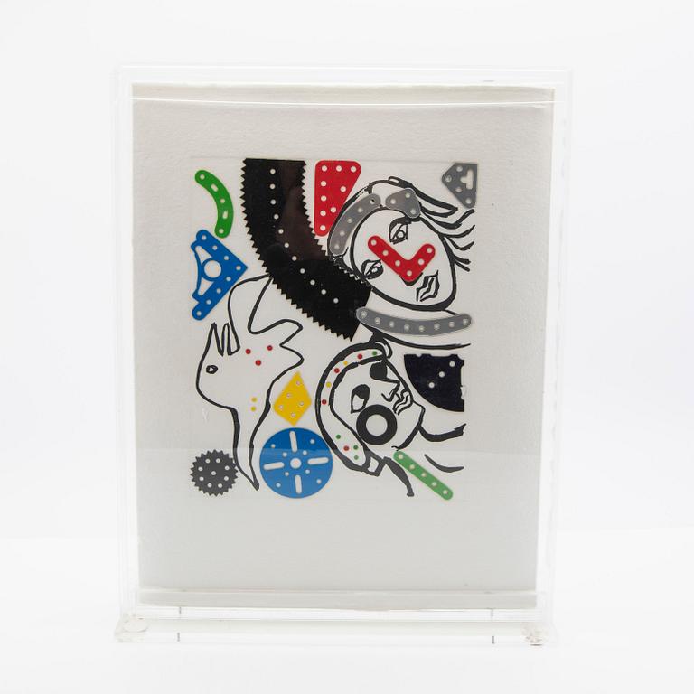 Enrico Baj, Book cover, "Comme le comme dans son comme".