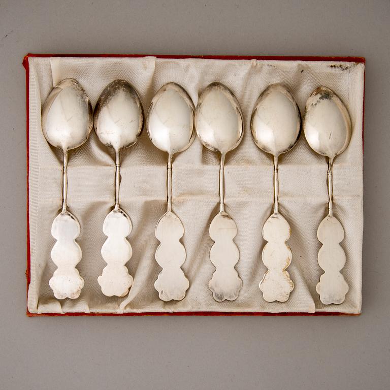 3 KULHOJA, KANNELLINEN ASTIA JA TEELUSIKOITA 6  KPL, Mongoolia/Kiina 1900-luku.