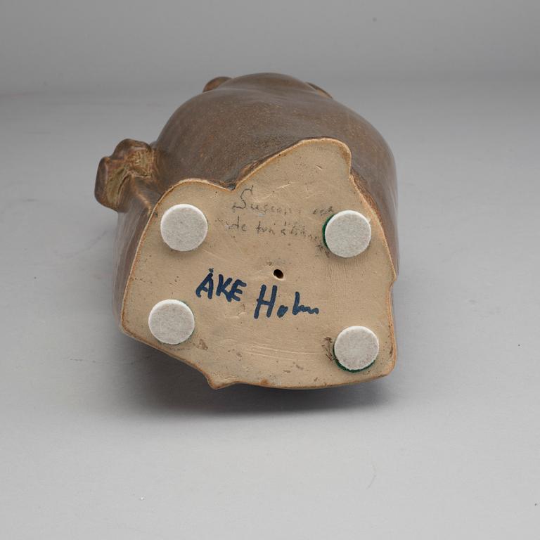 ÅKE HOLM, stoneware sculpture, signed.