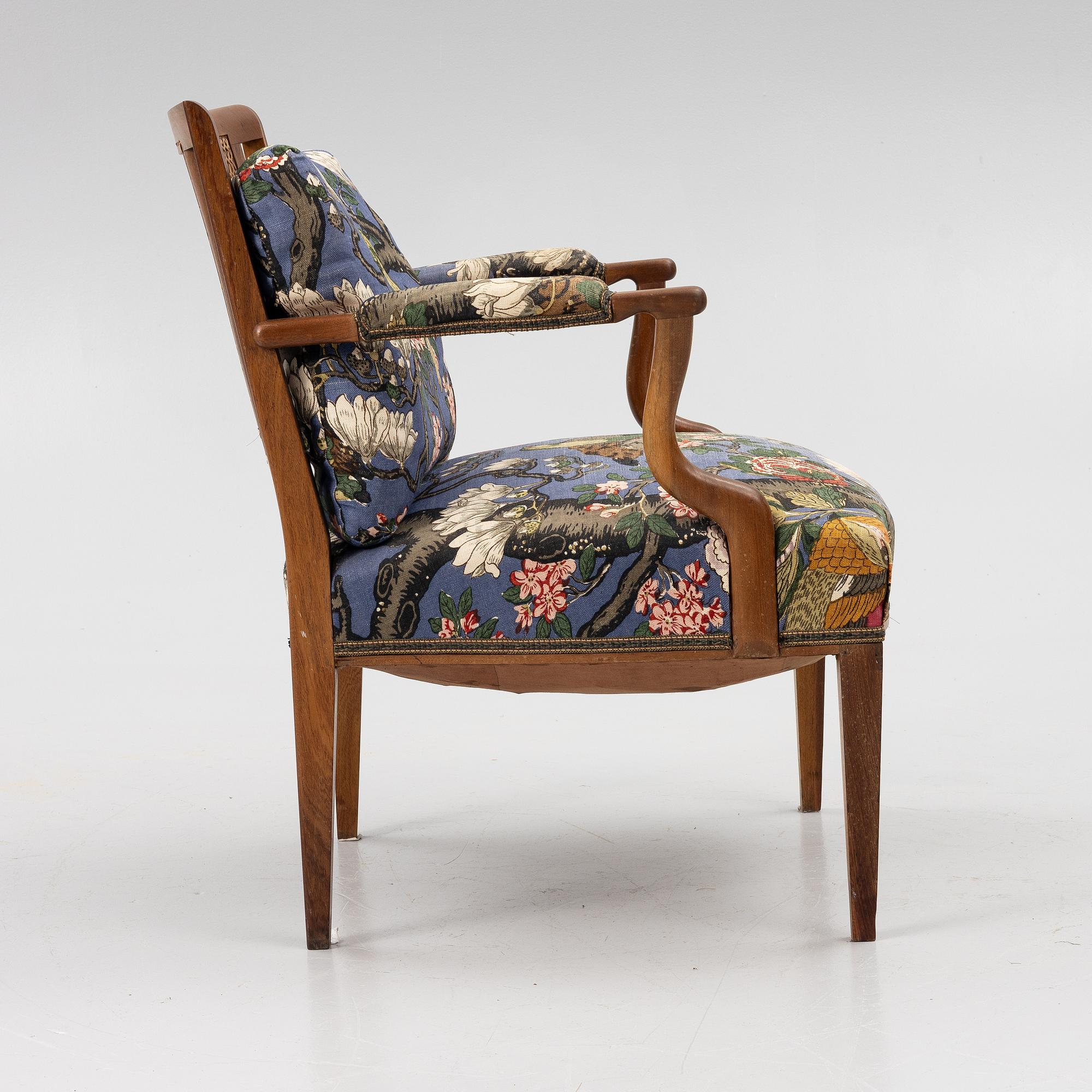 Josef Frank, a model 969 armchair, Firma Svenskt Tenn, Sweden.