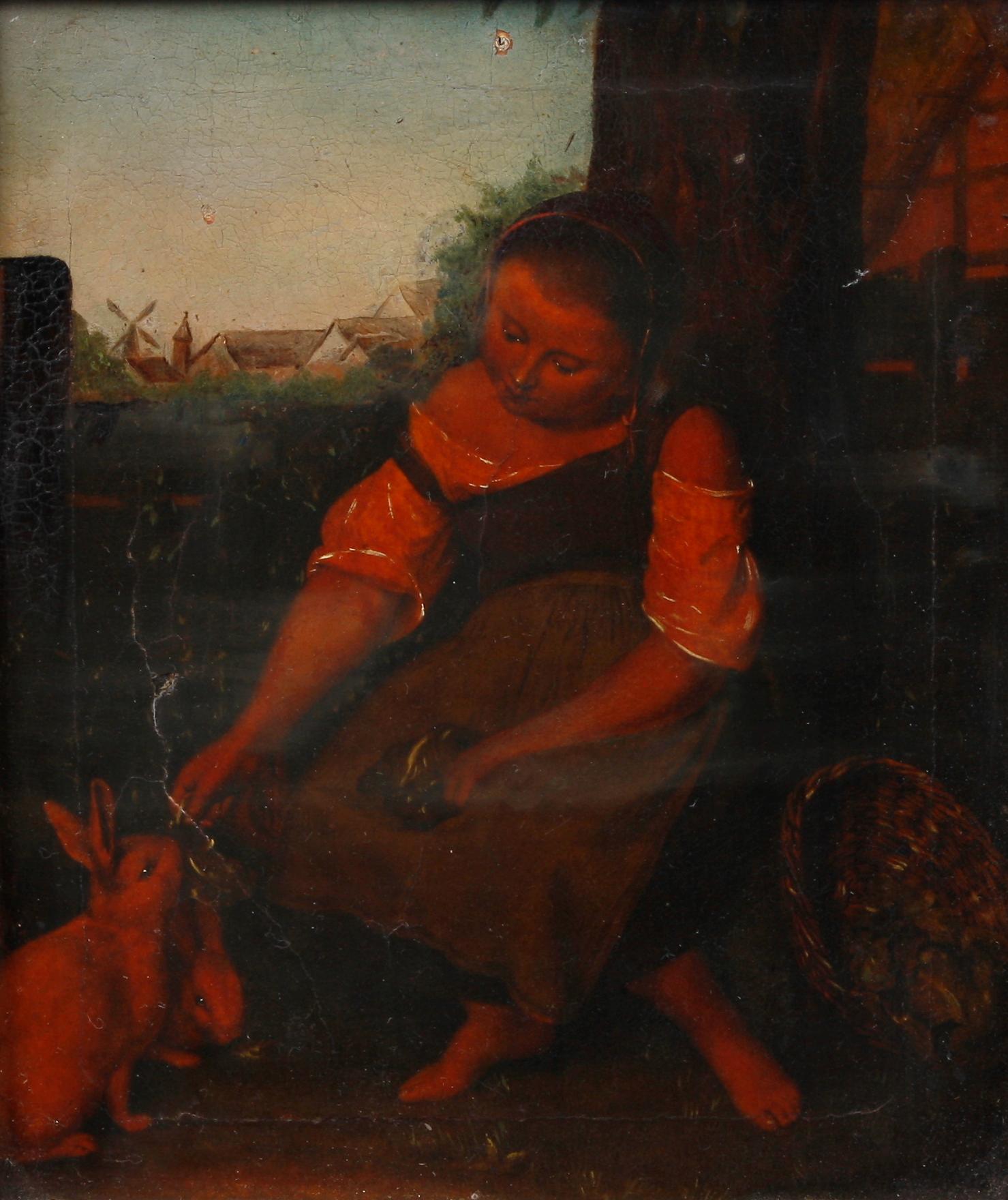 OKÄND KONSTNÄR, olja på duk, 1800-tal.