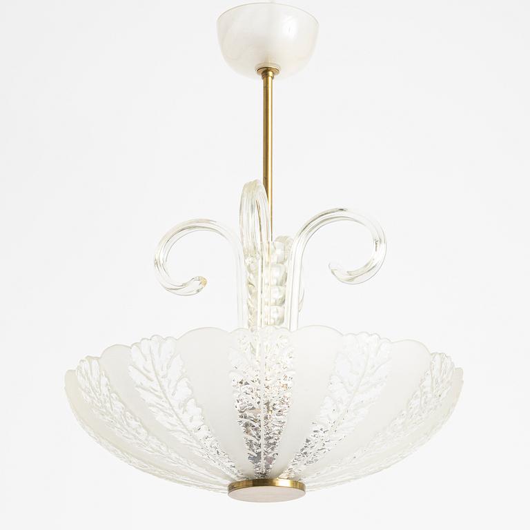 Taklampa, Swedish Modern, Elektroholm AB, Stockholm, 1940/50-tal.