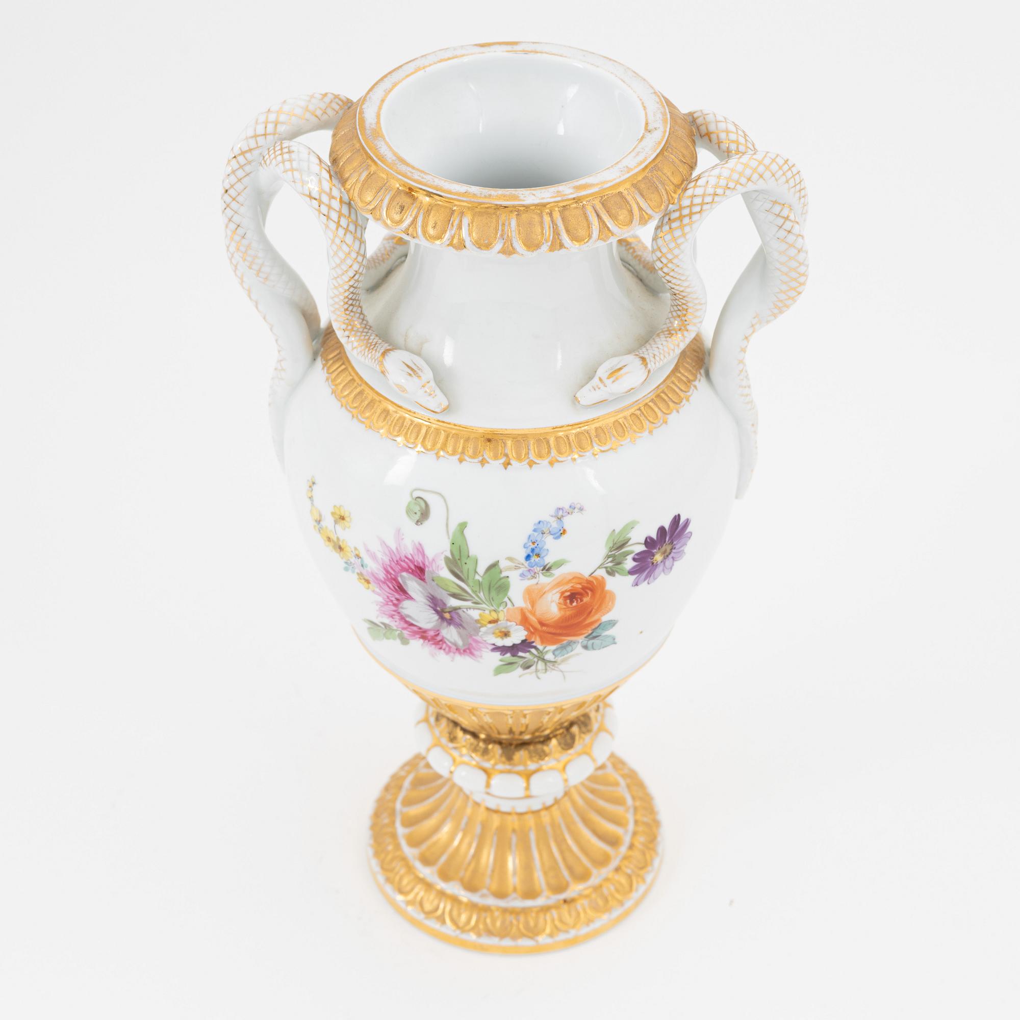 A Meissener porcelain vase , circa 1900.