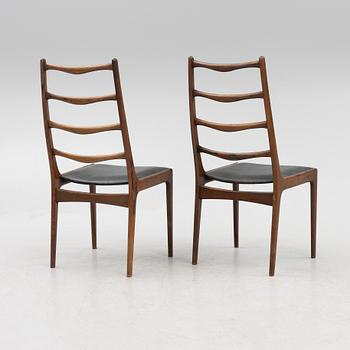 Six Rosewood chairs, Denmark, 1960's.