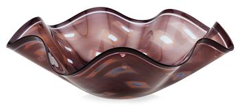 1015. A Gunnar Cyrén graal glass bowl, Orrefors 1992.