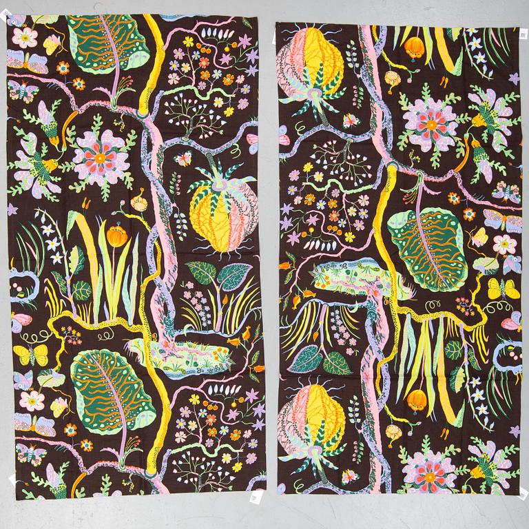 JOSEF FRANK, CURTAINS, 1 pair, "Hawaii", ca 234 x 121,5 cm each, Firma Svenskt Tenn.