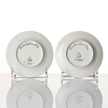A Royal Copenhagen 'Flora Danica' service for two, Denmark, 20th century. (12 pieces).