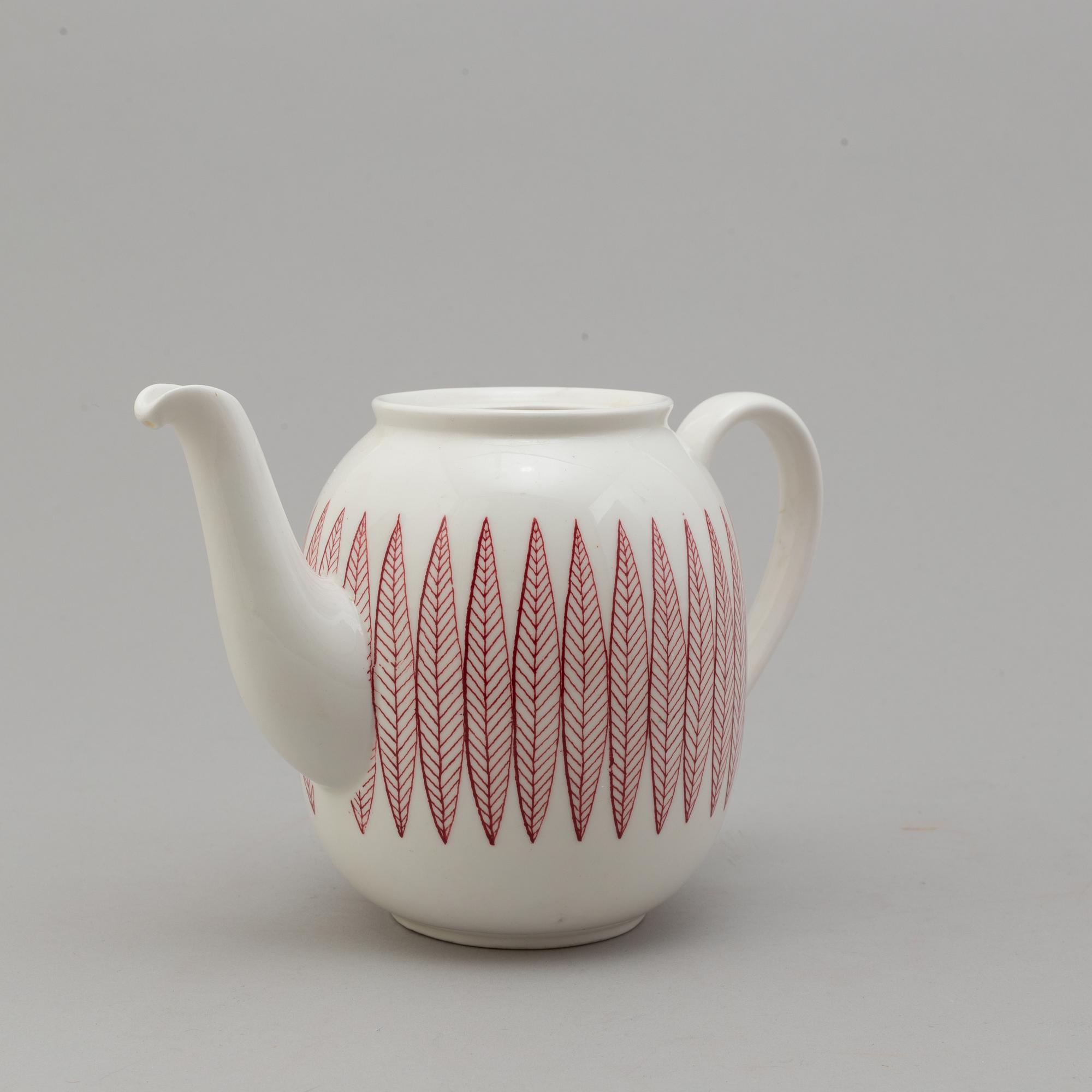 STIG LINDBERG, kaffeservis, 15 delar, porslin, "Salix", Gustavsberg.